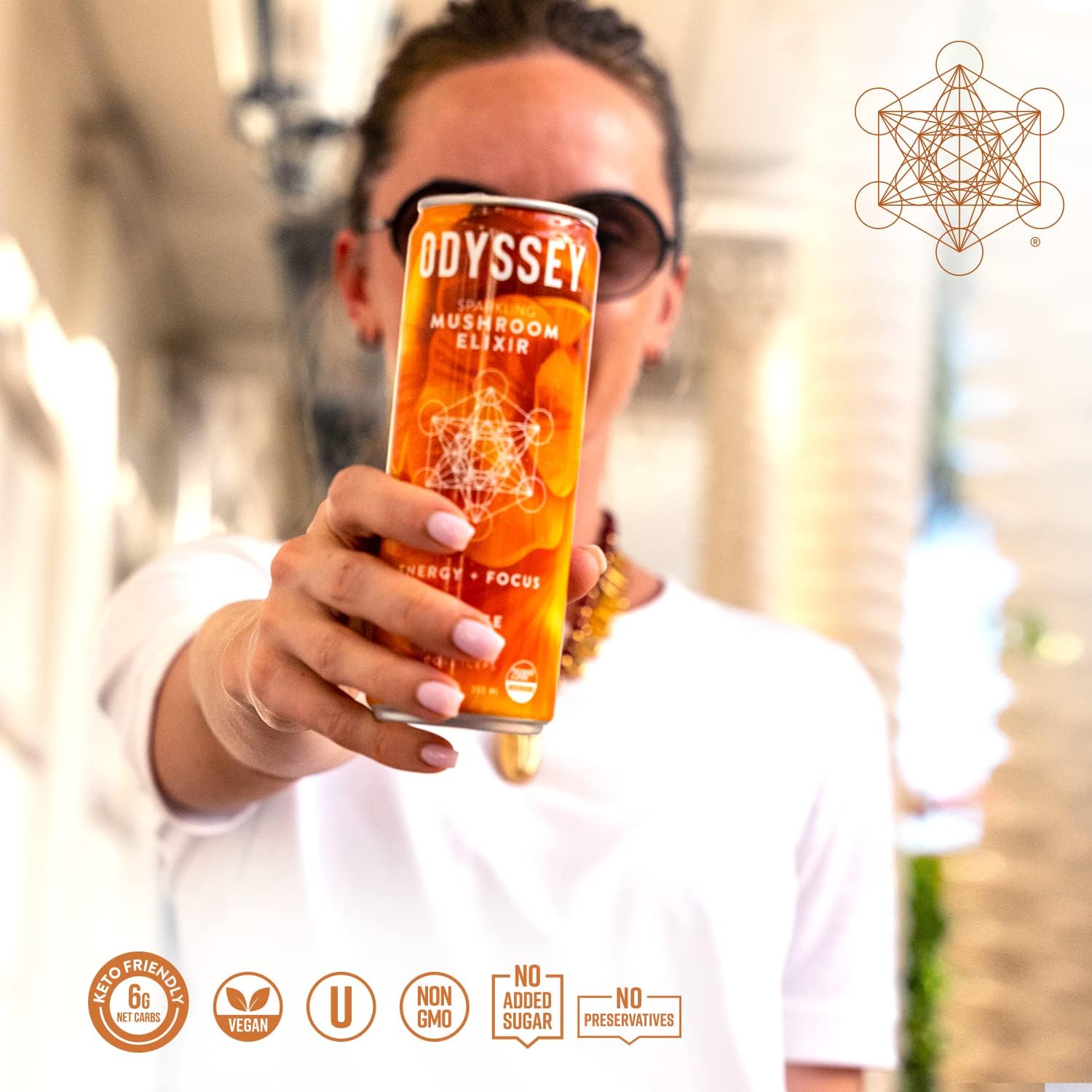 Odyssey Mushroom Elixir: Orange Ginger Energy Drink